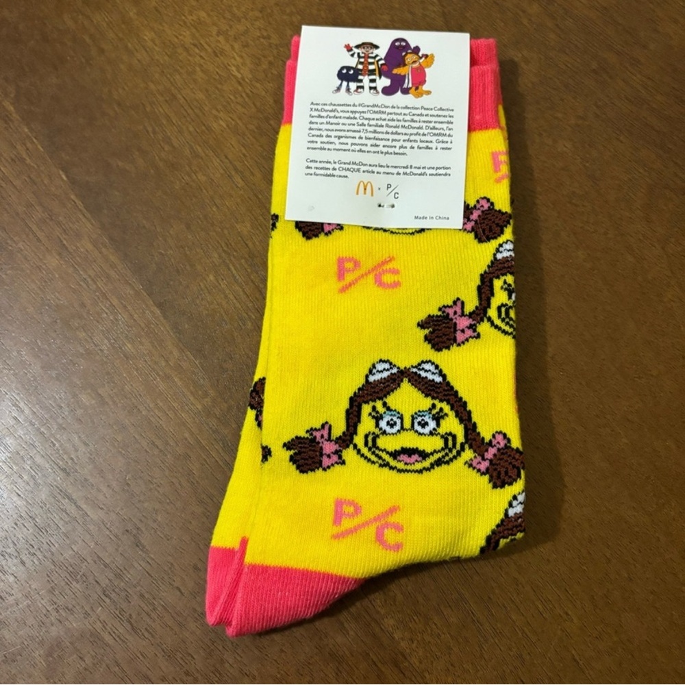 Peace Collective X McDonalds Birdie Socks, Fast Food Promo